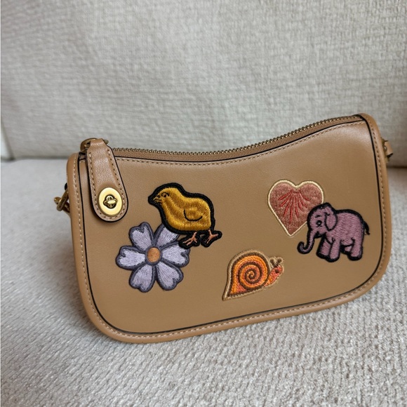 Coach Tan Wristlet with Playful Embroidery - Picture 5 of 9